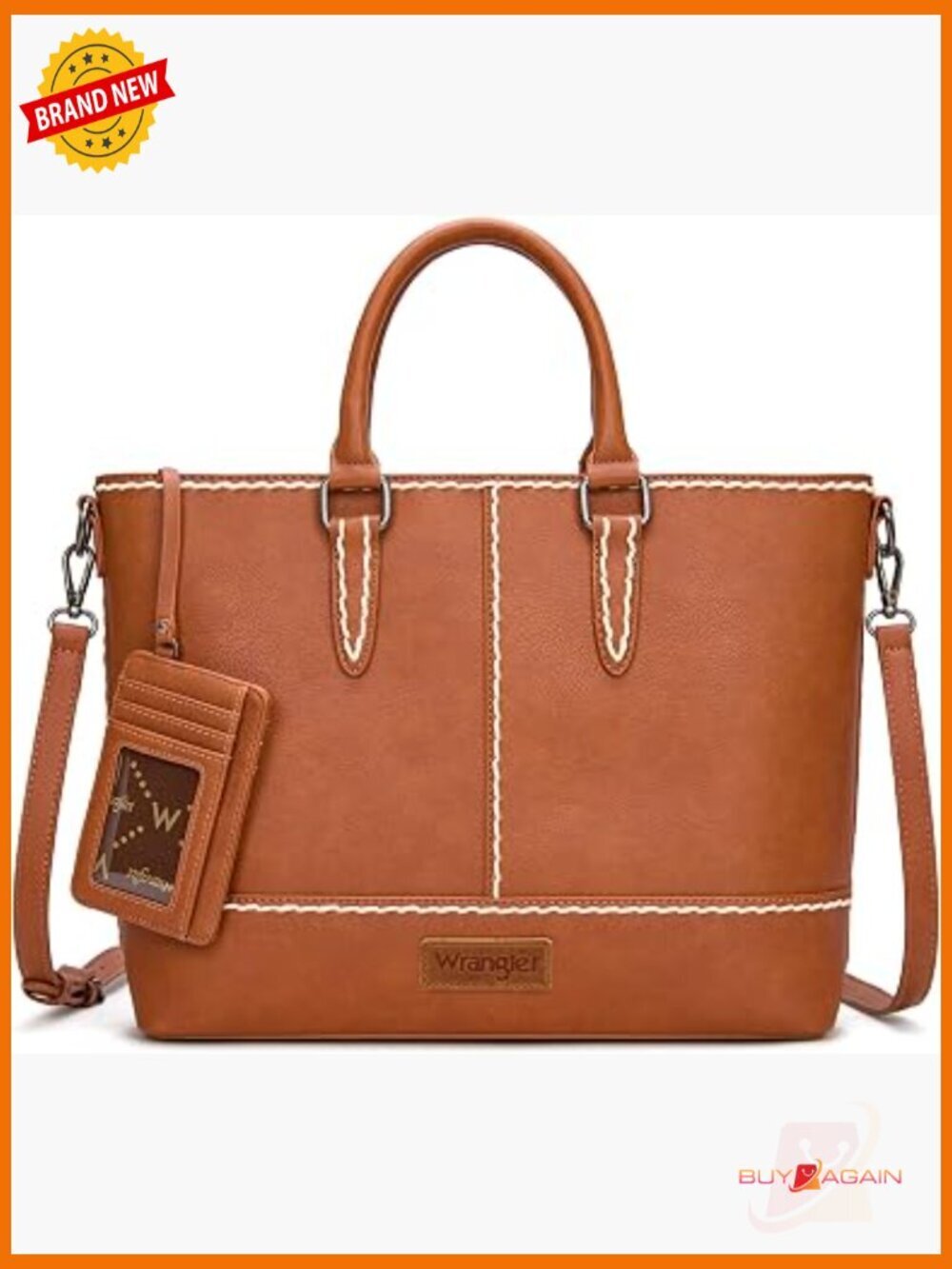 Spacious Tote Bag with Removable Card Holder, Fits 14" Laptop, Crossbody